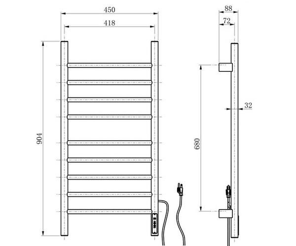 полотенцесушитель WONZON & WOGHAND BONN 450х904